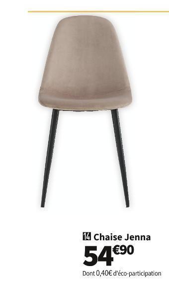 Conforama Chaise tissu jenna offre