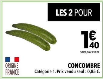 Supeco Concombre offre