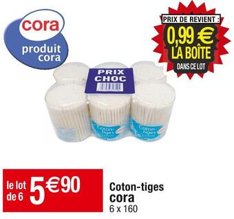 Cora x Carrefour Cora coton-tiges offre
