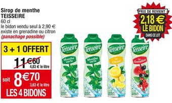 Cora x Carrefour Teisseire sirop de menthe offre