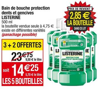Cora x Carrefour Listerine bain de bouche protection dents et gencives offre