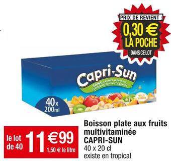 Cora x Carrefour Capri-sun boisson plate aux fruits multivitaminée offre