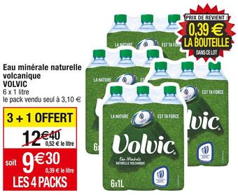 Cora x Carrefour Volvic eau minérale naturelle volcanique offre