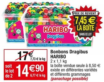 Cora x Carrefour Haribo bonbons dragibus offre
