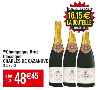 Cora x Carrefour Charles de cazanove champagne brut classique offre