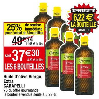 Cora x Carrefour Carapelli huile d’olive vierge extra offre