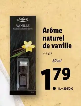 Lidl Arôme naturel de vanille offre