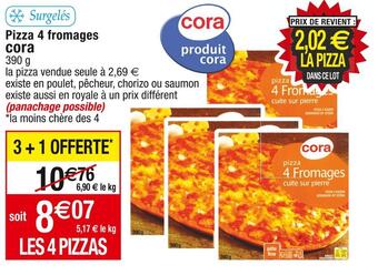 Cora x Carrefour Cora pizza 4 fromages offre
