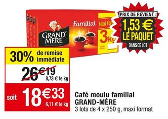 Cora x Carrefour Grand-mère café moulu familial offre