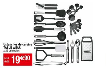 Cora x Carrefour Table wear ustensiles de cuisine offre
