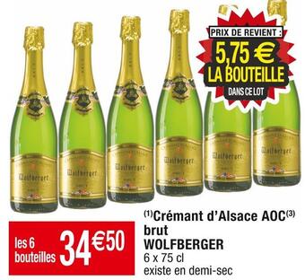 Cora x Carrefour Crémant d’alsace aoc brut offre