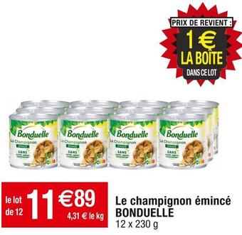 Cora x Carrefour Bonduelle le champignon émincé offre