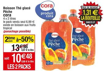 Cora x Carrefour Cora boisson thé glacé pêche offre
