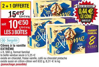 Cora x Carrefour Extrême cônes à la vanille offre