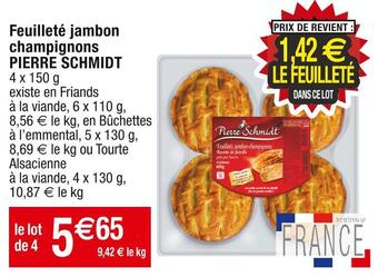 Pierre schmidt feuilleté jambon champignons