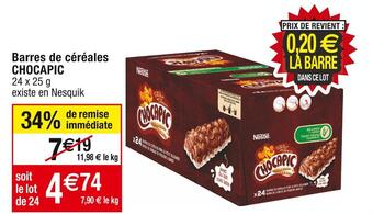 Cora x Carrefour Chocapic barres de céréales offre