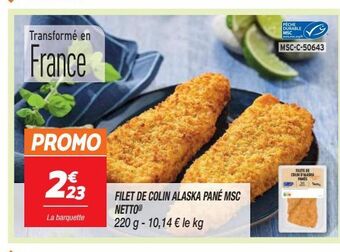 Netto Filet de colin alaska pané msc netto offre
