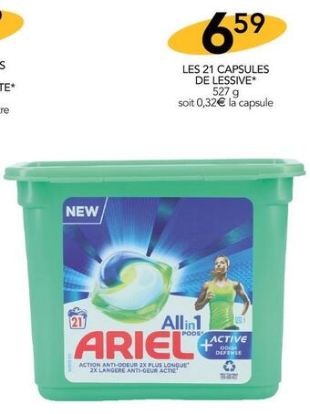 Stokomani Ariel les 21 capsules de lessive* offre