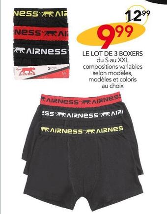 Stokomani Airness le lot de 3 boxers offre
