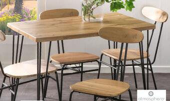 Stokomani Declic'home la table + 4 chaises offre