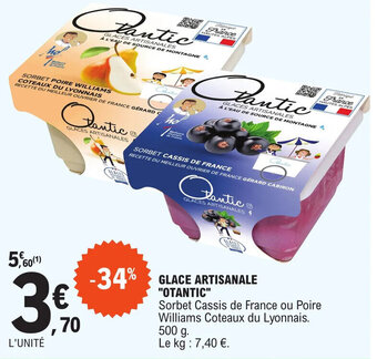 E.Leclerc GLACES ARTISANALE "OTANTIC" offre