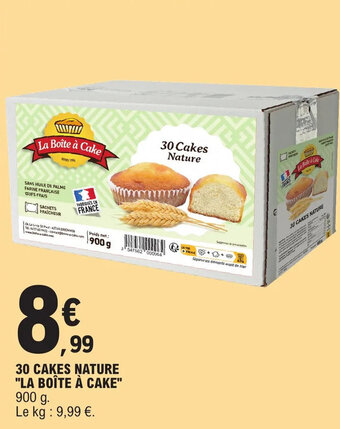 E.Leclerc 30 CAKES NATURE "LA BOÎTE À CAKE" offre