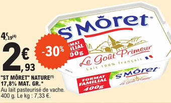E.Leclerc "ST MÔRET" NATURE(¹) 17,8% MAT. GR.* offre