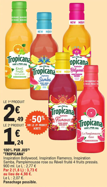 E.Leclerc 100% PUR JUS(³) "TROPICANA" offre