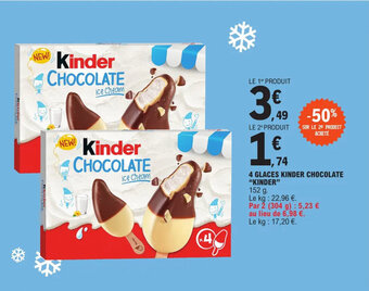 4 GLACES KINDER CHOCOLATE "KINDER"
