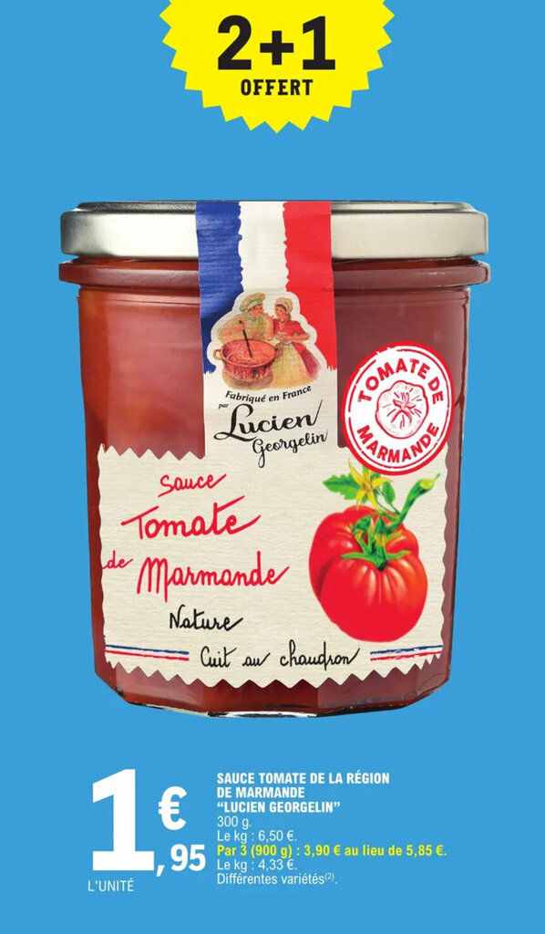 Promo SAUCE TOMATE DE LA RÉGION DE MARMANDE "LUCIEN chez E