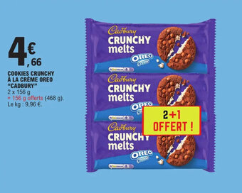 E.Leclerc COOKIES CRUNCHY À LA CRÈME OREO "CADBURY" offre