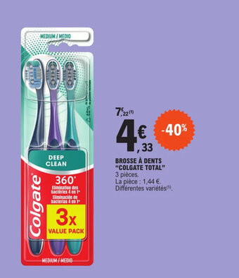 E.Leclerc BROSSE À DENTS "COLGATE TOTAL" offre