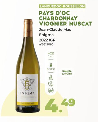 Lidl PAYS D'OC CHARDONNAY VIOGNIER MUSCAT offre