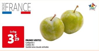 Auchan PRUNES VERTES offre