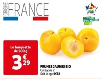 Auchan PRUNES JAUNES BIO offre