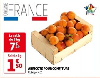 Auchan ABRICOTS POUR CONFITURE offre