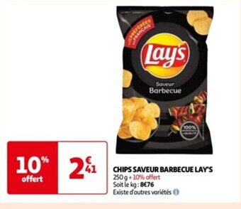 Auchan CHIPS SAVEUR BARBECUE LAY'S offre