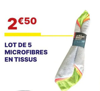 Carter-Cash LOT DE 5 MICROFIBRES EN TISSUS offre