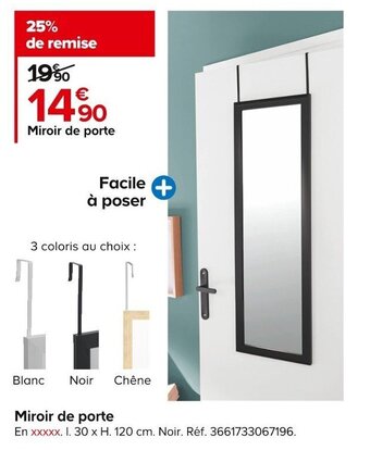 Castorama Miroir de porte offre