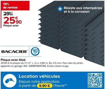 Castorama Plaque acier Alizé offre