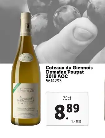 Lidl Coteaux Du Giennois Domaine Poupot 2019 AOC offre