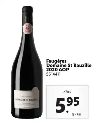 Faugères Domaine St Bauzille 2020 AOP