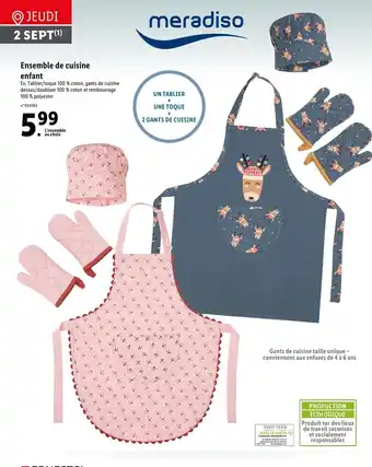 Lidl Ensemble De Cuisine Enfant offre