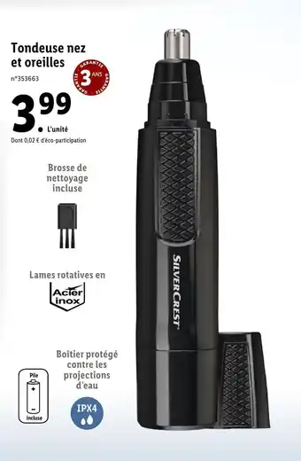 Lidl Tondeuse Nez Et Oreilles offre