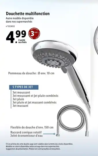 Lidl Douchette Multifonction offre