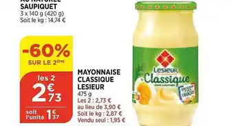 Mayonnaise Classique Lesieur
