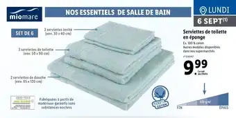 Lidl Serviettes De Toilette En èponge offre