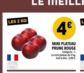 Supeco Mini Plateau Prune Rouge offre