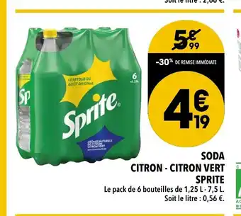 Supeco Soda Citron - Citron Vert Sprite offre