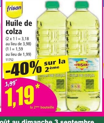 Norma Huile de colza offre